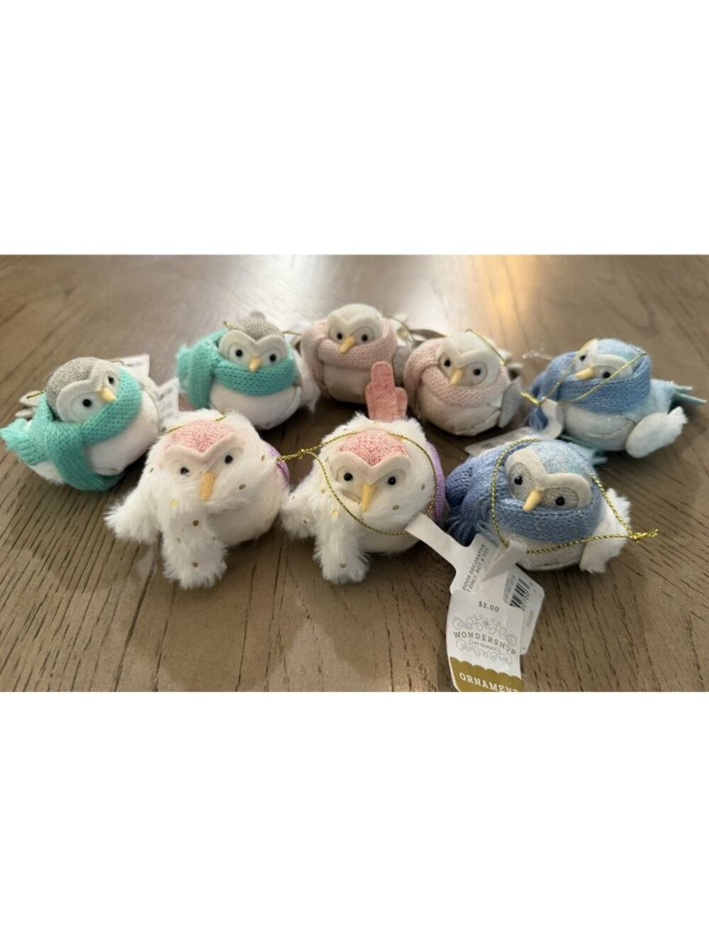 Target Wondershop Feathery Friends Felt Bird Christmas Ornaments Lot of 8 Mini